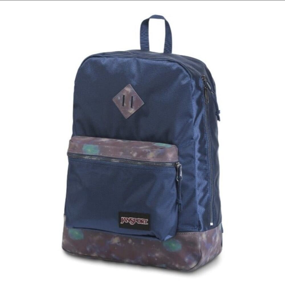 JanSport Classic Super FX Backpack Navy Space Reflective NEW Back to School